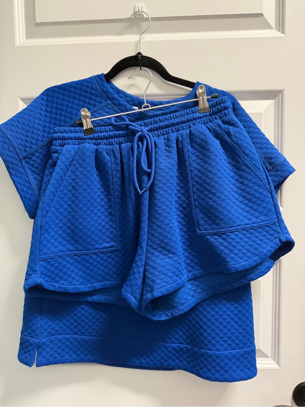 JODIFL Quilted Two-Piece Set in Royal Blue